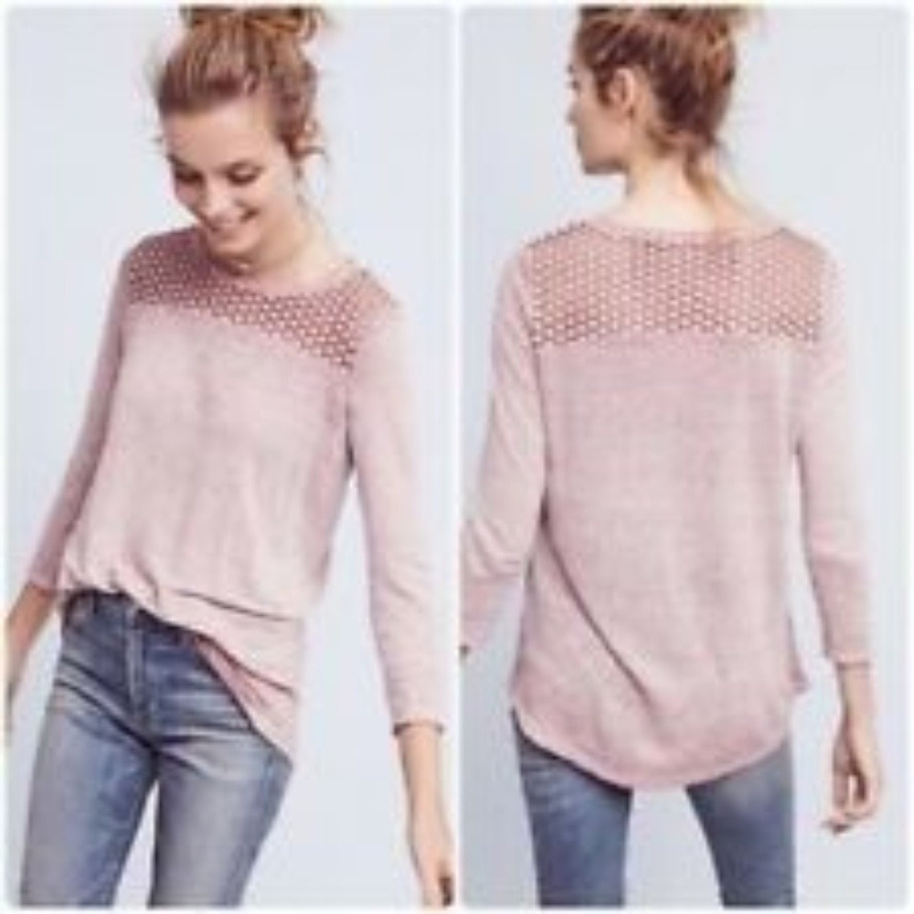 Antro Akemi + Kin S lace top 3/4 sleeve boho minimalist preppy vacation‎ cruise